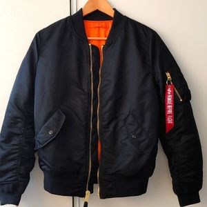 Alpha Industries MA-1 Bomber Reversible Jacket Women's Small EUC